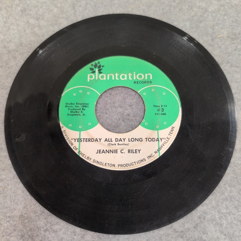Jeannie C. Riley Harper Valley P.T.A. Plantation Records 45 RPM Vinyl Single #3 - Picture 3 of 3